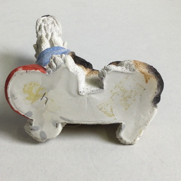 Stone Critters VTG Majestic Basset Hound Red Food Bowl Dog Figurine SC-362 1990 - Picture 11 of 11